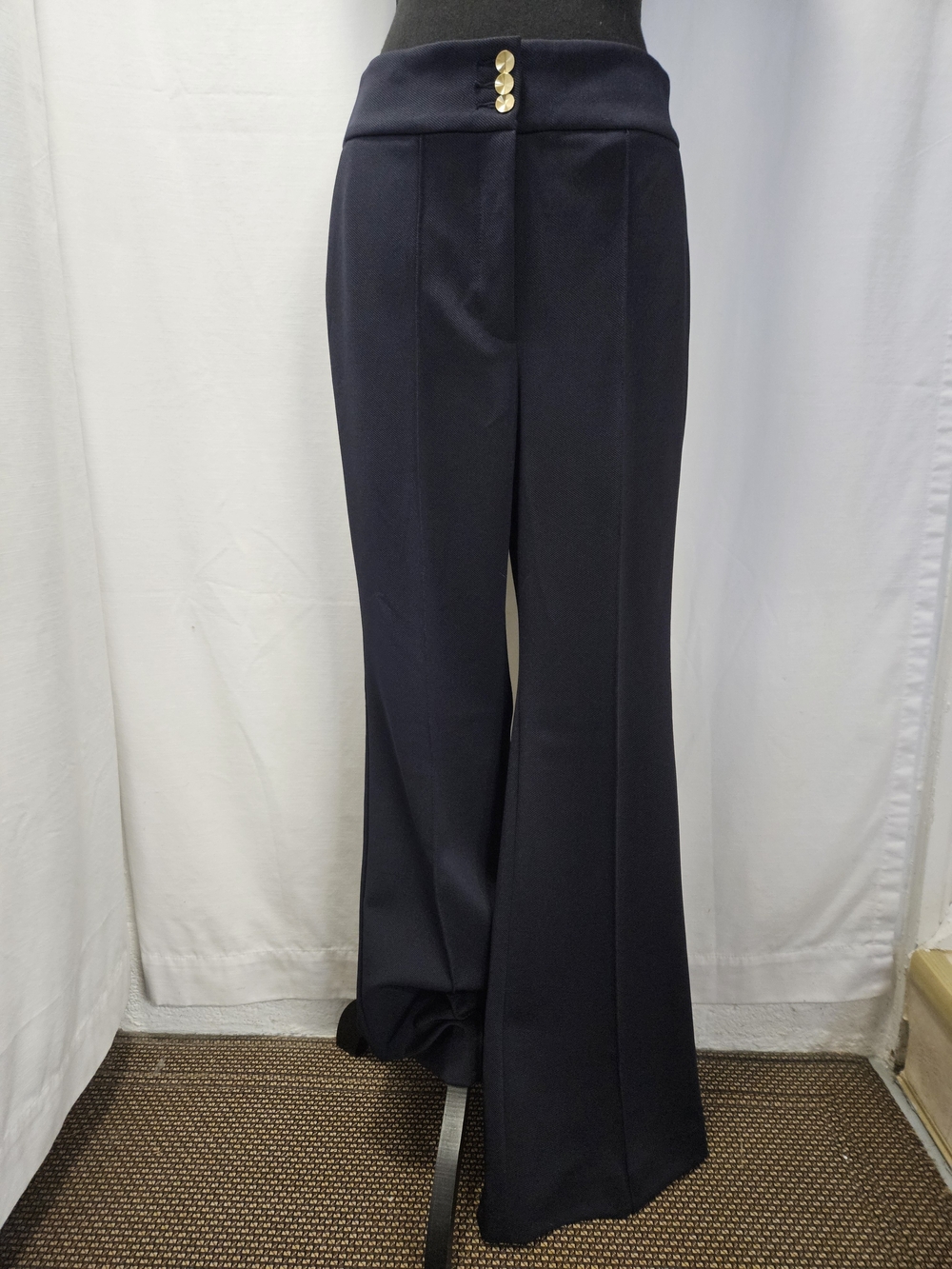 Express Super High Rise Flare Navy Dress Pants Size 10R